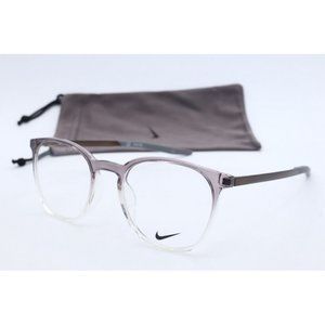 New Nike JUST DO IT NK 7280 036 Oval Translucent Gray Eyeglasses Clear Lenses